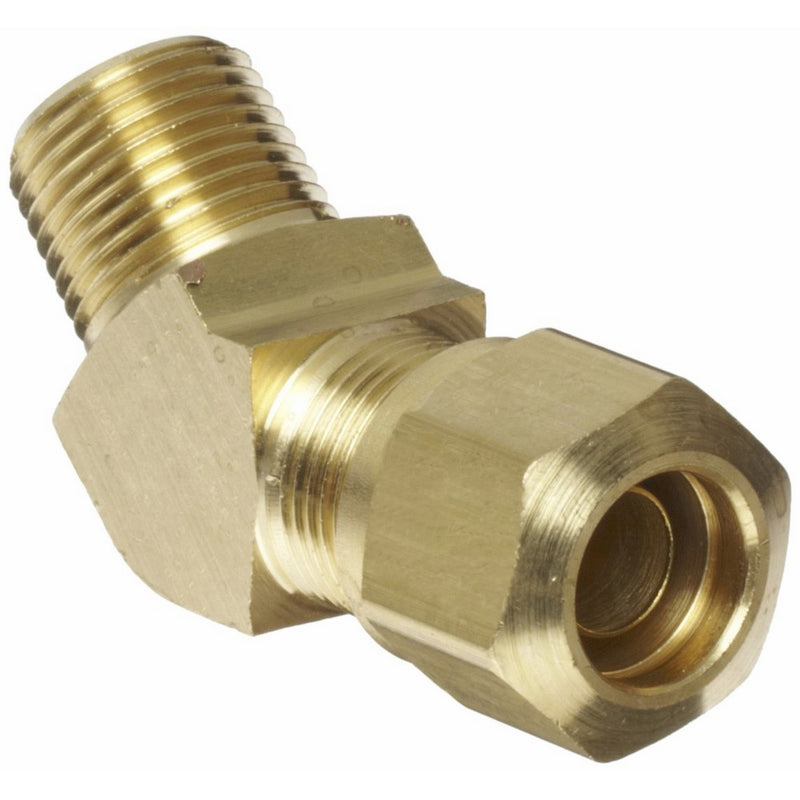 Eaton Weatherhead 1480X8 Air Brake Tubing, 45-Degree Elbow, Male Elbow to Male Pipe Thread, 1/2" Tube OD, 3/8" NPT Male