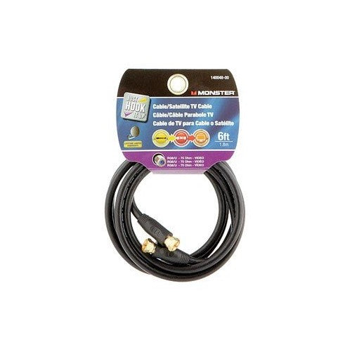 CABLE COAX RG6 6' BLACK by MONSTER JHIU MfrPartNo 140048-00