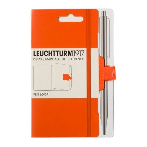 LEUCHTTURM1917 342938 Pen Loop, self-adhesive, orange