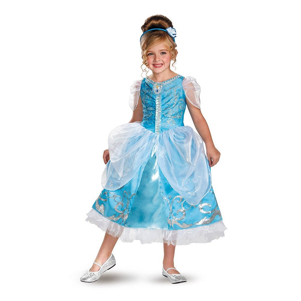 Disguise Disney's Cinderella Sparkle Deluxe Girls Costume, 3T-4T