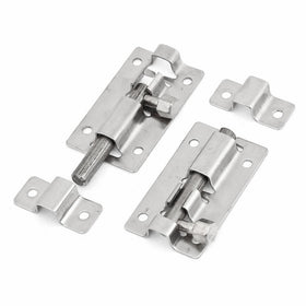 2 Sets 58mm Long Interior Door Lock Stainless Steel Slide Barrel Bolt