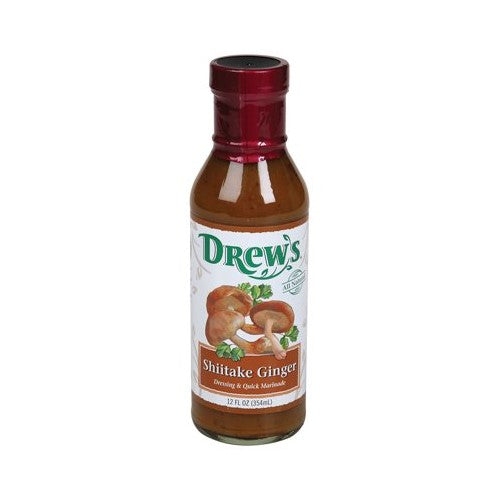 Drews Natural Shitake Ginger Dressing, 12 Ounce (Pack of 6)