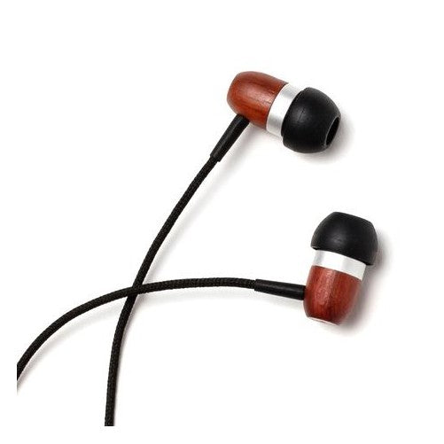 Symphonized GLXY Premium Genuine Wood In-ear Noise-isolating Headphones with Mic and Nylon Cable (Cherry)