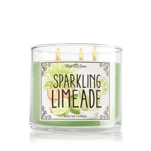 Bath & Body Works Sparkling Limeade Candle 14.5 oz 3 Wick White Barn Market