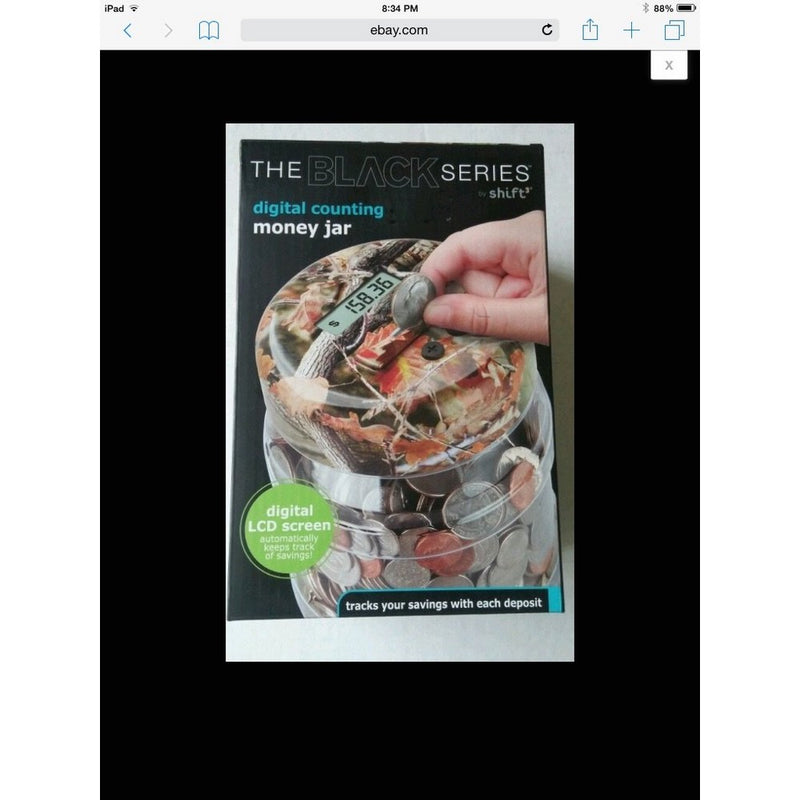 The Black Series LED Digital Counting Money Jar Bank Camouflage
