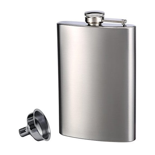 Top Shelf Flasks Stainless Steel Flask & Funnel Set, 8 oz