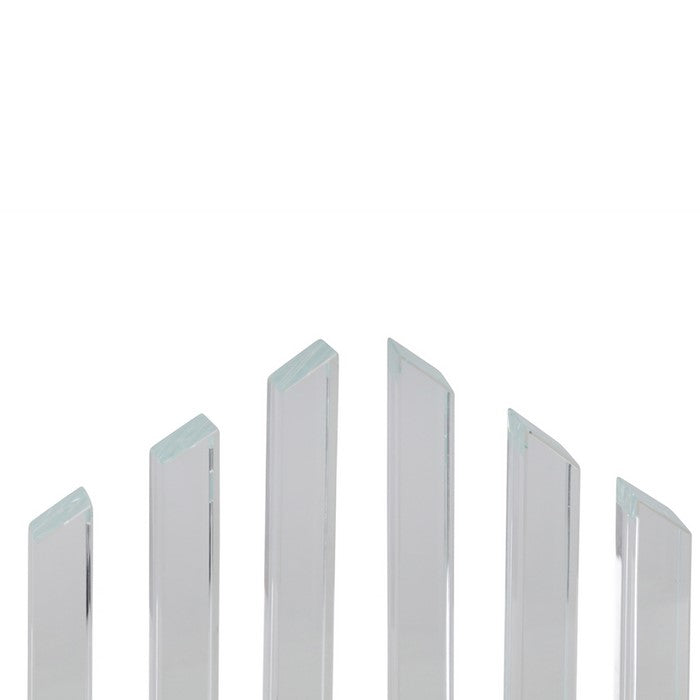 Glass Made Pillar Statuette Bookend, Pair of 2, Clear