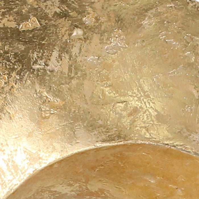 Polyresin Circular Swirl Table Top Decor with Stand, Gold and Black