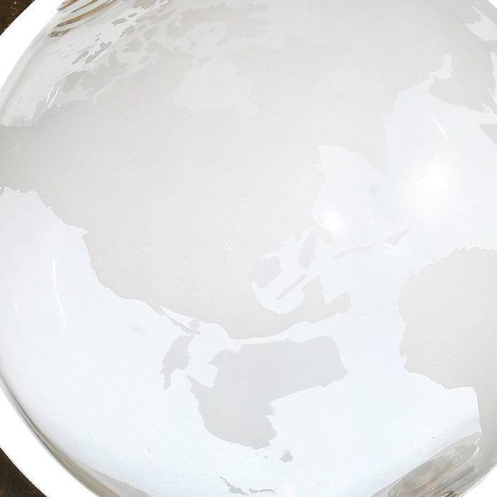 Decorative Glass Globe with Metal Frame, Clear and Gold