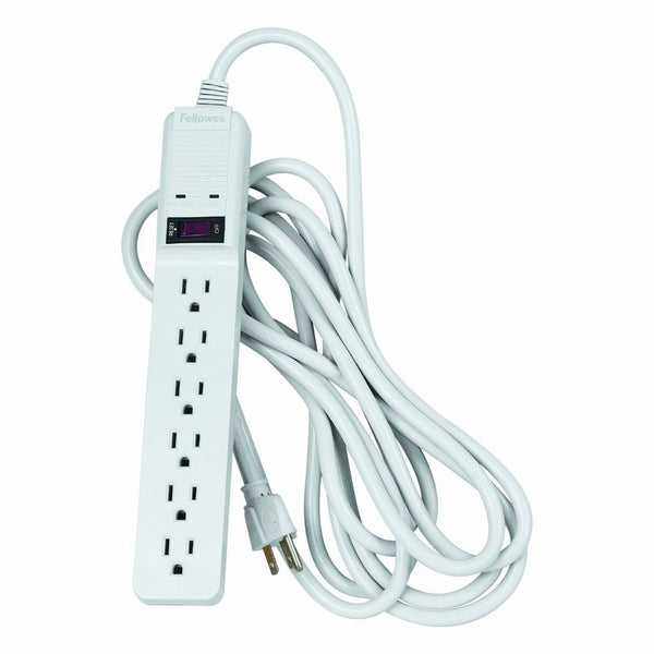 Fellowes 6-Outlet Office/Home Surge Protector, 15 Foot Cord, 450 Joules (99036)