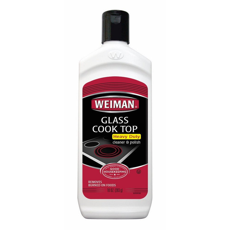 Weiman Glass Cooktop Heavy Duty Cleaner & Polish - Shines and Protects Glass/Ceramic Smooth Top Ranges with its Gentle Formula - 10 Oz.