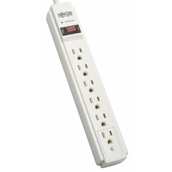 Tripp Lite 6 Outlet Surge Protector Power Strip 6ft Cord 790 Joules LED & INSURANCE (TLP606)