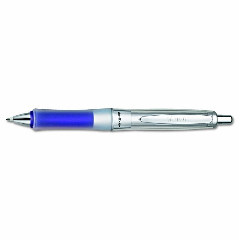 Pilot Dr. Grip Center of Gravity Retractable Ball Point Pen, Medium Point, Blue Grip, Black Ink, Single Pen (36181)