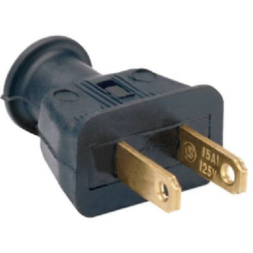 Legrand-Pass & Seymour 183BKCC20 15-Amp Residential Two Wire Plug. Good for Light Duty Applications, Black