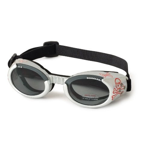 Doggles ILS Dog Goggle sunglasses with Skull and Crossbones / Smoke Lens Extra Small