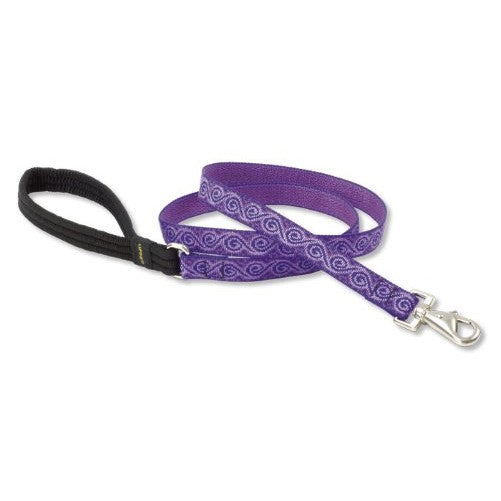 LupinePet Originals 3/4" Jelly Roll 4-foot Padded Handle Leash for Medium and Larger Dogs