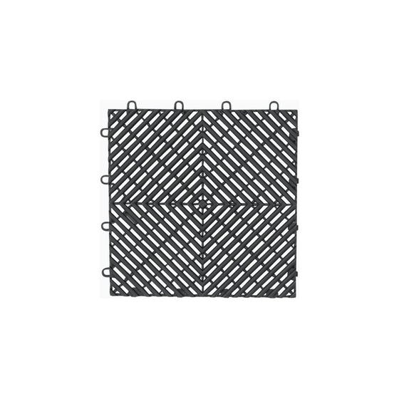 Gladiator GAFT04DTPC Charcoal Drain Floor Tile, 4-Pack