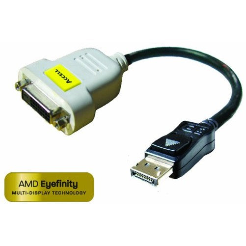 Accell DisplayPort to DVI-D Passive Adapter - Resolutions up to 1920x1200 (WUXGA)