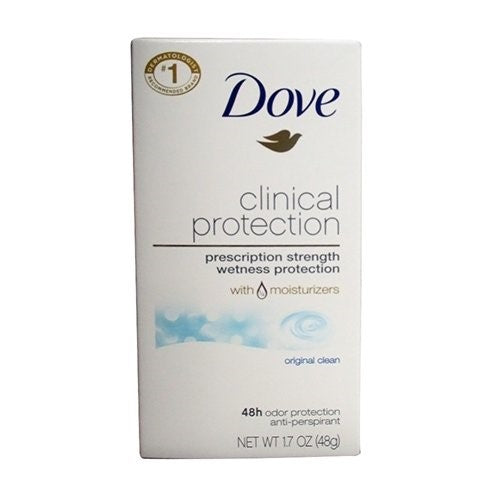 Dove Clinical Protection Antiperspirant/Deodorant, Original Clean, 1.7 oz Stick (Pack of 2)