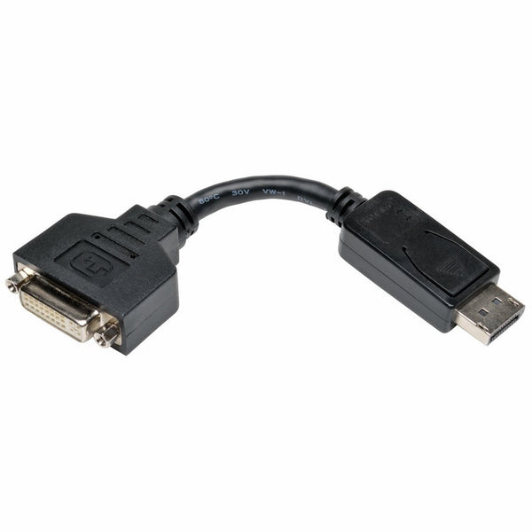 Tripp Lite DisplayPort to DVI Adapter Cable DP2DVI Video Converter for DP-M to DVI-I-F 6in (P134-000)