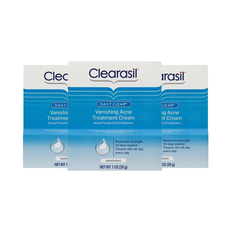 Clearasil Stubborn Acne Control 5 in 1 Spot Treatment Cream, 1 oz (Pack of 3)