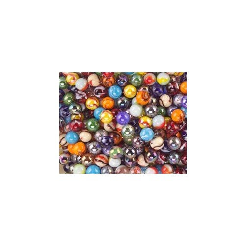 Mega Fun 1/2 Inch Peewee Marbles, Set of 24 Assorted Styles and Colors