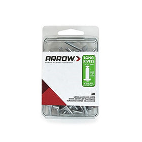Arrow Fastener RLFA3/16IP Long Large Flange Aluminum 3/16-Inch Rivets, 30-Pack