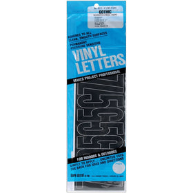 Duro Decal Permanent Adhesive Vinyl Numbers: 4" Gothic Black