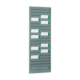 STEELMASTER Swipe Card or Badge Rack, 40 Card Capacity, 8.13 x 23.13 x 0.5 Inches, Gray (20401)
