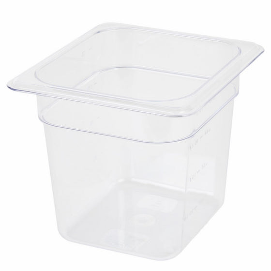 Excellante Sixth Size 6-Inch Deep Polycarbonate Food Pan