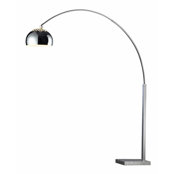 Dimond D1428 Penbrook Arc Lamp, Silver Plated and White Marble