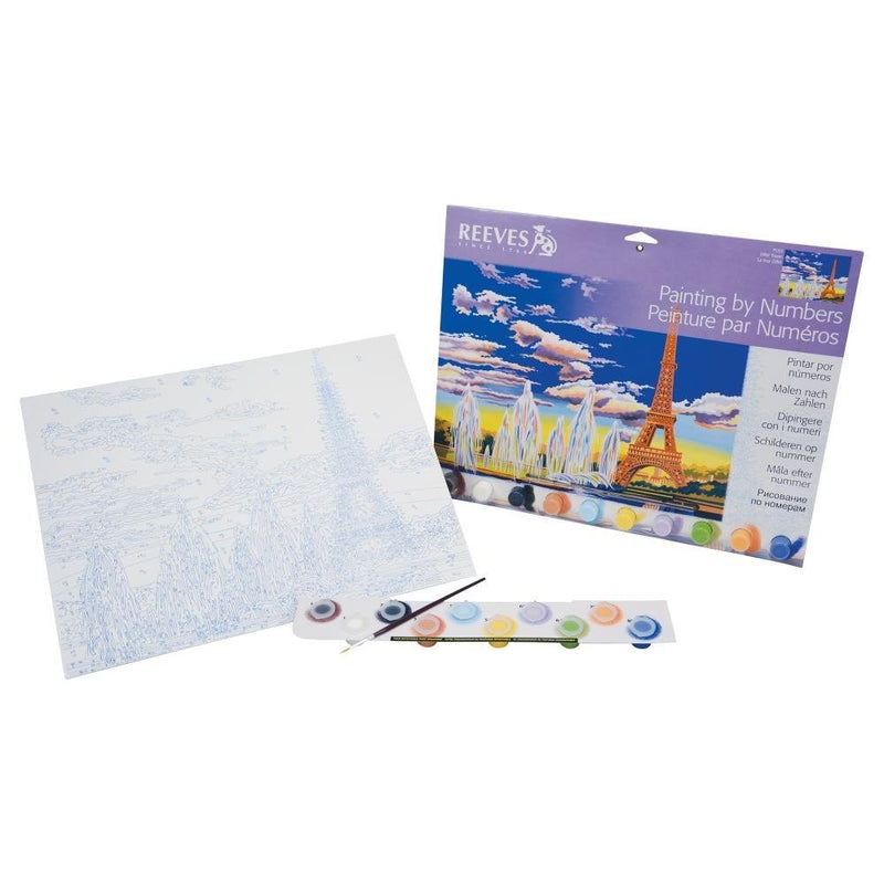 Reeves Large Acrylic Painting By Numbers - Eiffel Tower