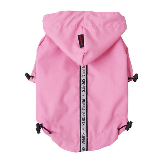 Puppia Authentic Base Jumper Raincoat, Medium, Pink