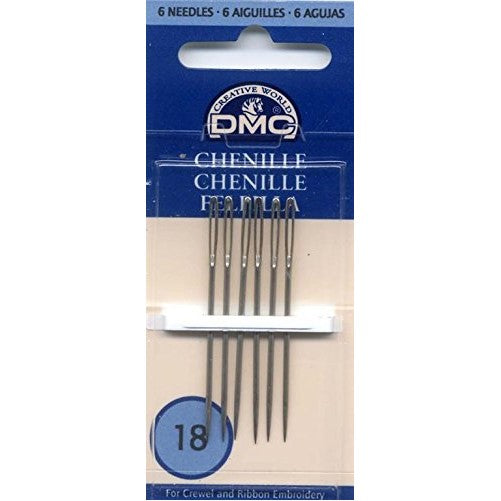 DMC 1768-18 Chenille Hand Needles, 6-Pack, Size 18