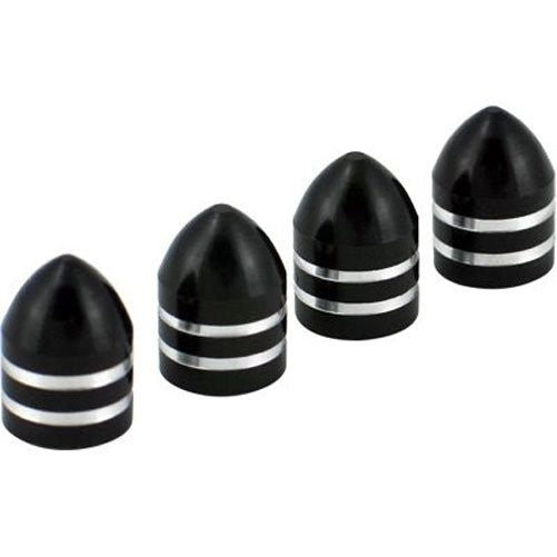 BELL AUTOMOTIVE PRODUCTS 02620-M Valve Cap (4 Pack), Black