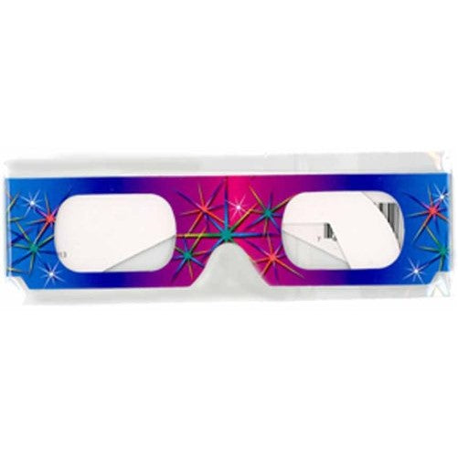 3D July Fourth Fireworks Glasses w Rainbow Frames Pattern Diffraction Lenses- Pack of 10