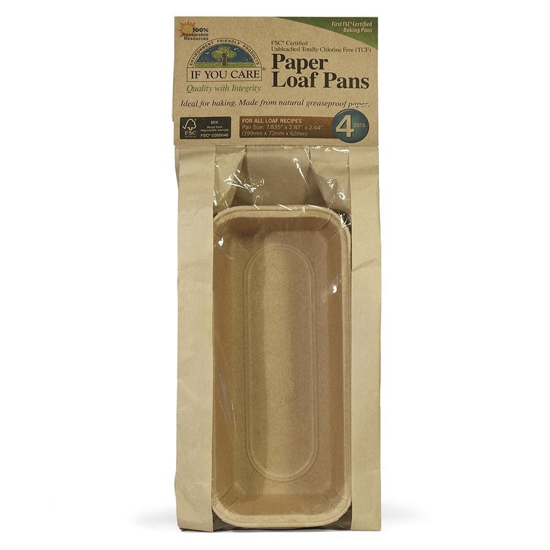 IF YOU CARE FSC Certified Paper Loaf Baking Pans, 4-Count