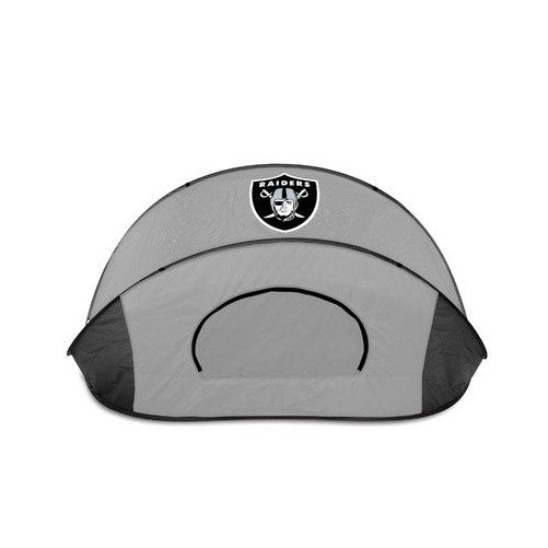 NFL Oakland Raiders Manta Portable Pop-Up Sun/Wind Shelter, Black/Gray