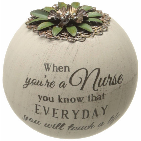 Pavilion Gift Company 19003 Light Your Way Terra Cotta Candle Holder, Nurse, 4-Inch