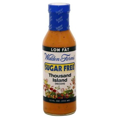 Walden Farms Sugar Free 1000 Island Salad Dressing 12 oz - Pack of 6
