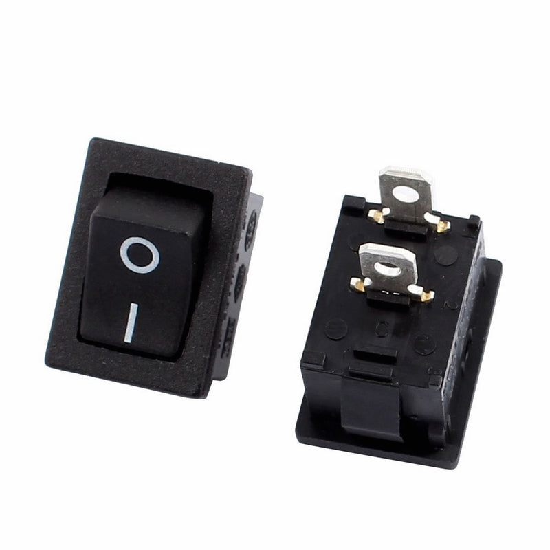 uxcell 2 Pcs SPST 2 Position ON/OFF 2 Terminal Rocker Switch AC 250V/10A 125V/12A