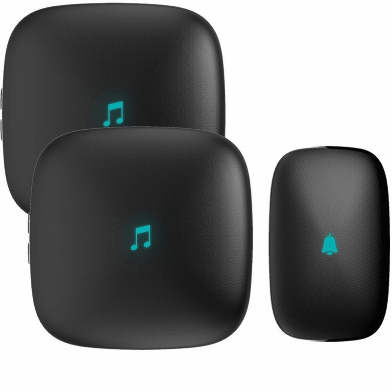SadoTech ST-FXR-BL Touch Activated Wireless Doorbell with 100-Percent Waterproof Button and 2 Plugin Receivers Operating at Over 500' Range with Over 50 Chimes