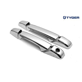 TYGER ABS Triple Chrome Plated Door Handle Cover Fits 07-13 Yukon/Sierra(Not for Classic)/07-13 Escalade/ESV/EXT/07-13 Silverado (Not for Classic)/Suburban/Tahoe 2 Doors W/O Passenger Side Keyhole