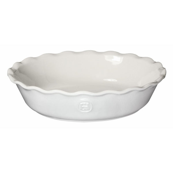 Emile Henry Made In France HR Modern Classics Pie Dish, 9", White