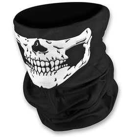 Unique Stretchable Windproof Black Tribal Classic Skull Soft Polyester Half Face Mask Facemask Headwear for Motorcycle ATV Biker Cycling by HD Trading