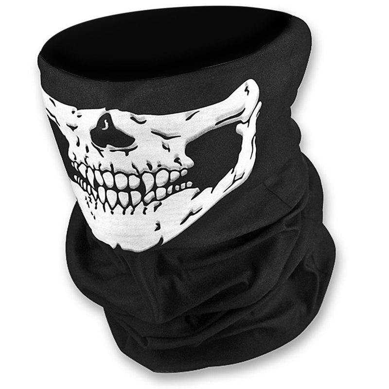 Unique Stretchable Windproof Black Tribal Classic Skull Soft Polyester Half Face Mask Facemask Headwear for Motorcycle ATV Biker Cycling by HD Trading