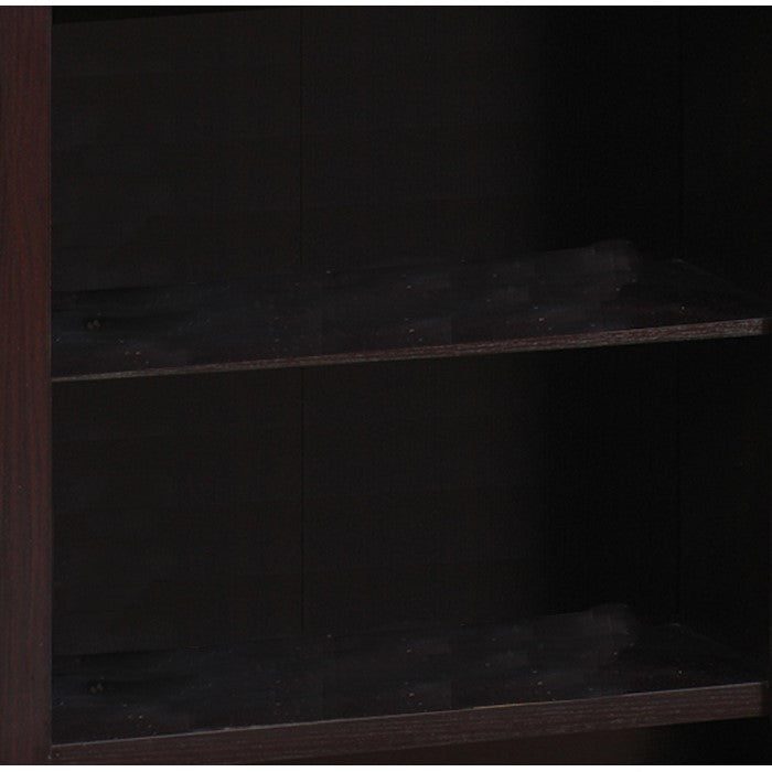 Transitional Style Wooden Bookcase with 3 Open Shelves, Brown