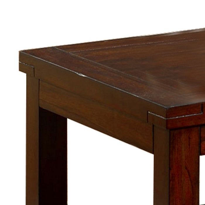 Traditional Coffee Table with Rectangular Top and Tapered Legs, Brown