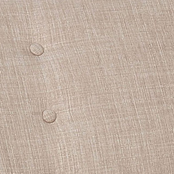 Wooden Accent Chair with Tufted Back and Angled Legs, Brown and Beige