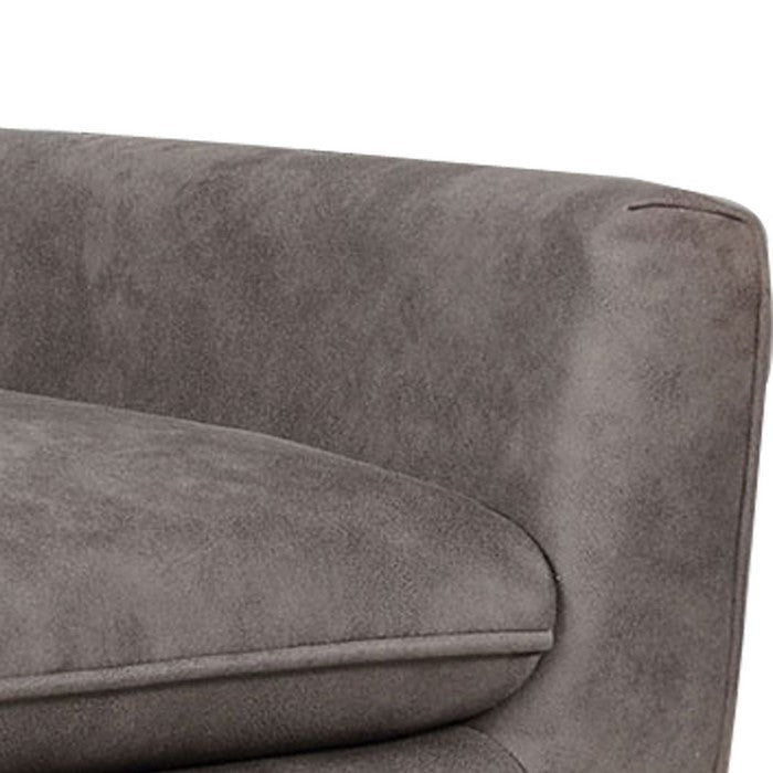 Leatherette Accent Chair with Tufted Back and Angled Legs, Brown